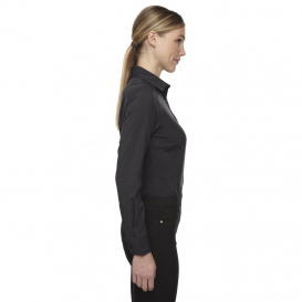 North End 78802 Ladies Melange Performance Shirt - Carbon Heather