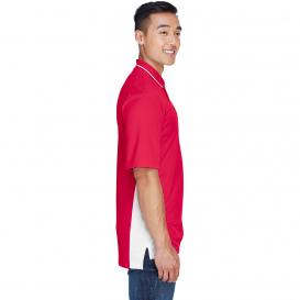 UltraClub 8406 Men\'s Cool & Dry Sport Two-Tone Polo - Red/White