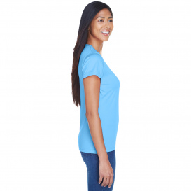 UltraClub 8420L Ladies Cool & Dry Performance Interlock T-Shirt - Columbia Blue