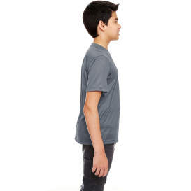 UltraClub 8420Y Youth Cool & Dry Performance Interlock T-Shirt - Charcoal