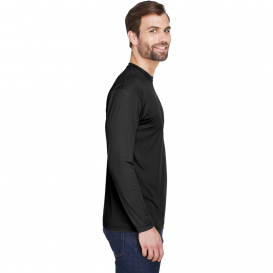 UltraClub 8422 Men\'s Cool & Dry Sport Long-Sleeve Performance Interlock T-Shirt - Black