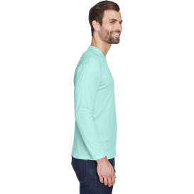 UltraClub 8422 Men\'s Cool & Dry Sport Long-Sleeve Performance Interlock T-Shirt - Sea Frost
