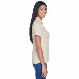 UltraClub 8445L Ladies Cool & Dry Stain-Release Performance Polo - Stone