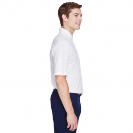 UltraClub 8610 Men\'s Cool & Dry 8 Star Elite Performance Interlock Polo - White