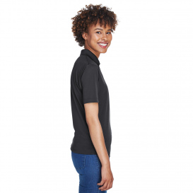 UltraClub 8610L Ladies Cool & Dry 8 Star Elite Performance Interlock Polo - Black
