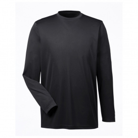 UltraClub 8622 Men\'s Cool & Dry Performance Long Sleeve Top - Black