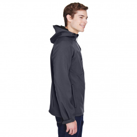 North End 88166 Men\'s Prospect Two Layer Fleece Bonded Soft Shell Hooded Jacket - Fossil Grey