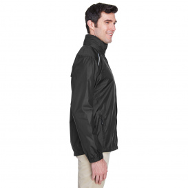 Core 365 88185 Men\'s Climate Seam-Sealed Lightweight Variegated Ripstop Jacket - Black