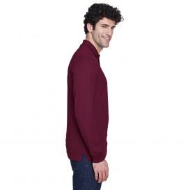 Core 365 88192 Men's Pinnacle Performance Long-Sleeve Pique Polo - Burgundy
