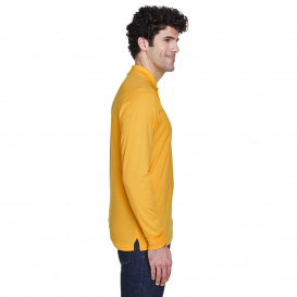 Core 365 88192 Men\'s Pinnacle Performance Long-Sleeve Pique Polo - Campus Gold