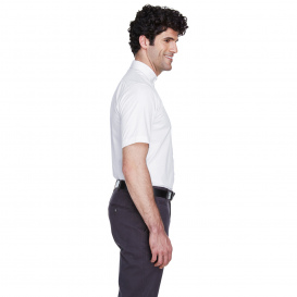 Core 365 88194 Men\'s Optimum Short-Sleeve Twill Shirt - White