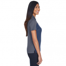 Core 365 CE101W Ladies Balance Colorblock Performance Pique Polo - Classic Navy/Carbon