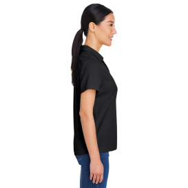 Core 365 CE104W Ladies Market Snag Protect Mesh Polo - Black