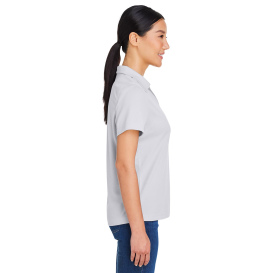 Core 365 CE104W Ladies Market Snag Protect Mesh Polo - Platinum