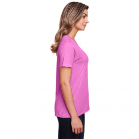 Core 365 CE111W Ladies Fusion ChromaSoft Performance T-Shirt - Charity Pink