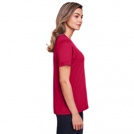 Core 365 CE111W Ladies Fusion ChromaSoft Performance T-Shirt - Classic Red