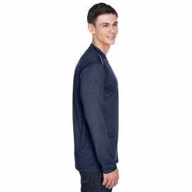 Core 365 CE401T Men\'s Tall Kinetic Performance Quarter-Zip - Classic Navy Heath/Carbon