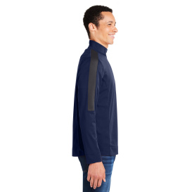 Core 365 CE404 Market Snag Protect Mesh Colorblock Quarter-Zip - Classic Navy/Carbon