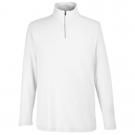 Core 365 CE405 Men\'s Fusion ChromaSoft Pique Quarter-Zip - White