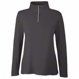 Core 365 CE405W Ladies Fusion ChromaSoft Pique Quarter-Zip - Carbon
