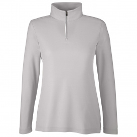 Core 365 CE405W Ladies Fusion ChromaSoft Pique Quarter-Zip - Platinum