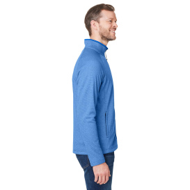 Core 365 CE72 Venture Heathered Stripe Full-Zip - True Royal/White