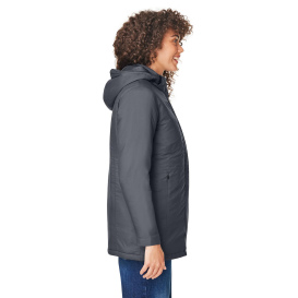 Core 365 CE725W Ladies Inspire 3-in-1 Jacket with Insulated Liner - Carbon/Black