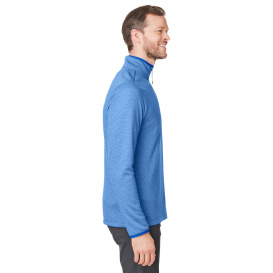 Core 365 CE73 Venture Heathered Stripe Quarter-Zip - True Royal/White