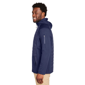 Core 365 CE808 Unisex Techno Lite Hybrid Hooded Jacket - Classic Navy