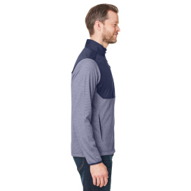 Core 365 CE74 Venture Heathered Stripe Hybrid Jacket - Classic Navy/White