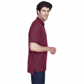 Devon & Jones D100 Men\'s Pima Pique Short Sleeve Polo - Burgundy
