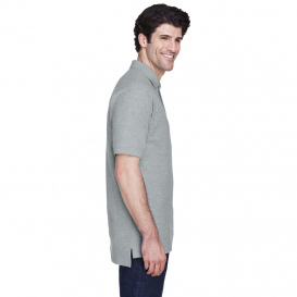 Devon & Jones D100 Men\'s Pima Pique Short Sleeve Polo - Grey Heather