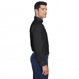 Devon & Jones D620 Men's Crown Woven Collection Solid Broadcloth - Black