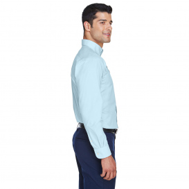 Devon & Jones D620 Men's Crown Woven Collection Solid Broadcloth - Crystal Blue