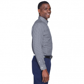Devon & Jones D640 Men\'s Crown Woven Collection Gingham Check - Navy