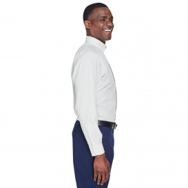 Devon & Jones D640 Men\'s Crown Woven Collection Gingham Check - Silver