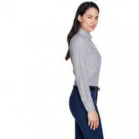 Devon & Jones D645W Ladies Crown Woven Collection Banker Stripe - Navy