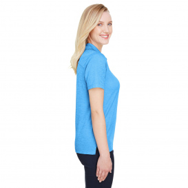 Devon & Jones DG22W CrownLux Performance Ladies Address Melange Polo - Ocean Blue Heather