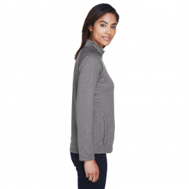 Devon & Jones DG440W Ladies Stretch Tech-Shell Compass Quarter-Zip - Dark Grey Heather