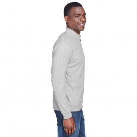 Devon & Jones DG479 Men\'s DRYTEC20 Performance Quarter-Zip - Grey Heather/Grey Heather/French Blue