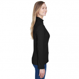 Devon & Jones DG479W Ladies DRYTEC20 Performance 1/4-Zip - Black/Grey Heather/Graphite