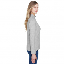 Devon & Jones DG479W Ladies DRYTEC20 Performance 1/4-Zip - Grey Heather/Grey Heather/French Blue