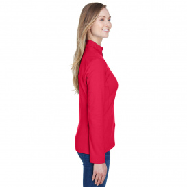 Devon & Jones DG479W Ladies DRYTEC20 Performance 1/4-Zip - Red/Navy/Red