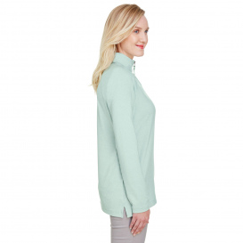 Devon & Jones DG480W CrownLux Performance Ladies Clubhouse Micro-Stripe Quarter-Zip - Kelly Green
