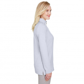 Devon & Jones DG480W CrownLux Performance Ladies Clubhouse Micro-Stripe Quarter-Zip - Navy