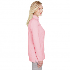 Devon & Jones DG480W CrownLux Performance Ladies Clubhouse Micro-Stripe Quarter-Zip - Red