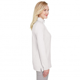 Devon & Jones DG480W CrownLux Performance Ladies Clubhouse Micro-Stripe Quarter-Zip - Silver