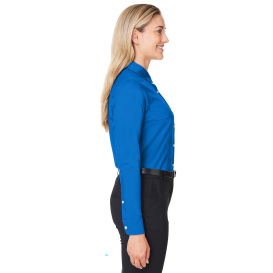 Devon & Jones DG505W Ladies CrownLux Performance Spencer Poplin Shirt - French Blue Melange