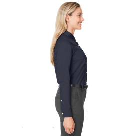 Devon & Jones DG505W Ladies CrownLux Performance Spencer Poplin Shirt - Navy Melange
