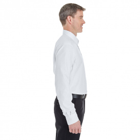 Devon & Jones DG532 Men\'s Crown Woven Collection Royal Dobby Shirt - White